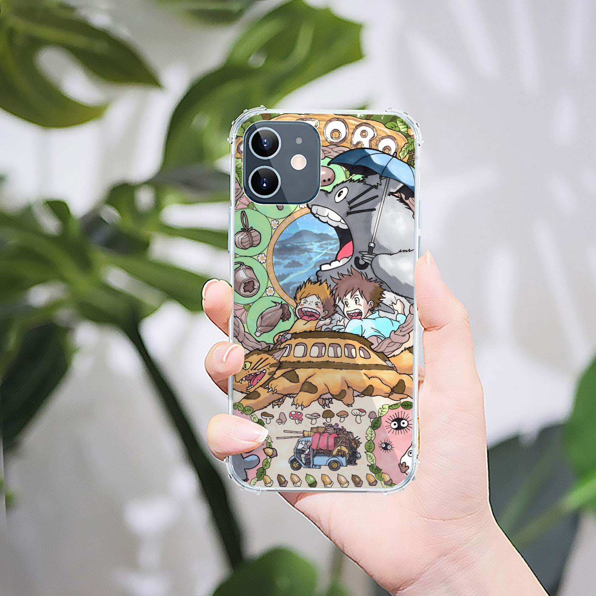 （画像用） となりのトトロ 草壁メイ 草壁サツキ My Neighbor Totoro Satsuki Kusakabe Mei Kusakabe 【iPhone 12シリーズ対応】透明スマホケース（クリアソフトケース）